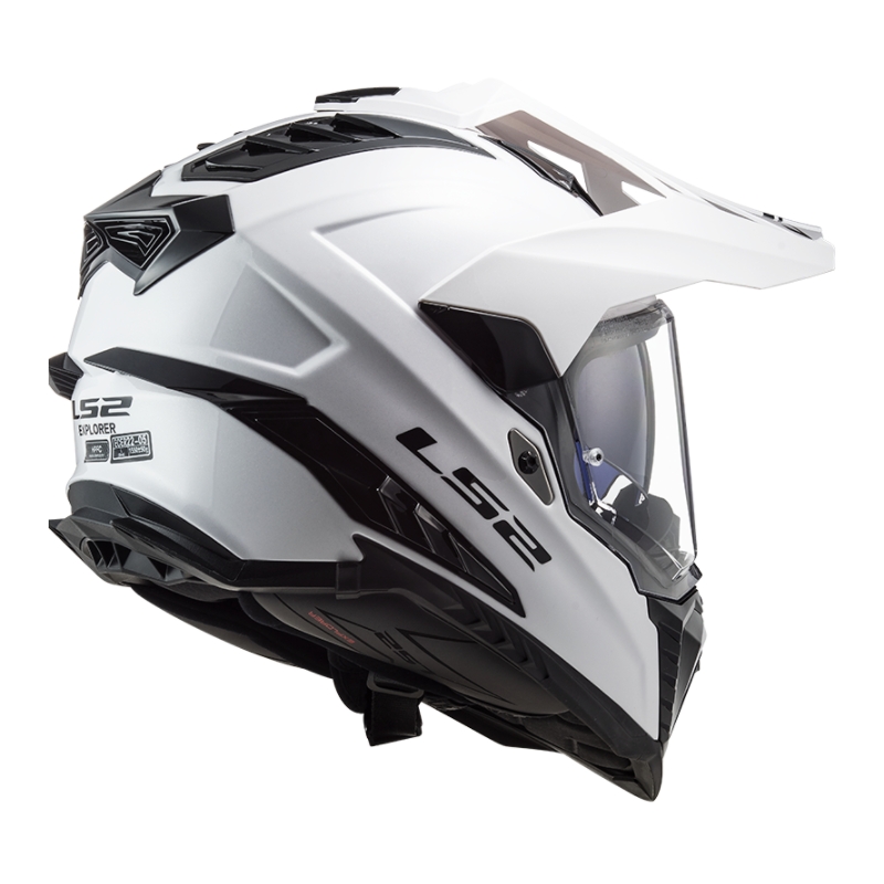 Enduro sisak LS2 MX701 Explorer Egyszínű fehér