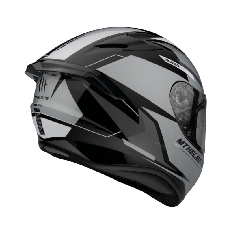 Integrált motorkerékpár sisak MT FF106 Pro Targo Pro Sound fekete-fehér-szürke kiárusítás