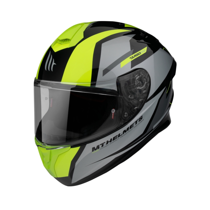 Integrált motoros sisak MT FF106 Pro Targo Pro Sound fekete-szürke-fluo sárga