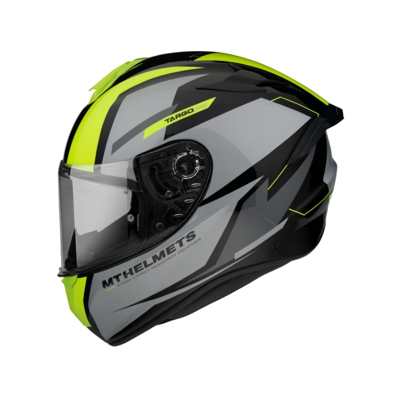 Integrált motoros sisak MT FF106 Pro Targo Pro Sound fekete-szürke-fluo sárga