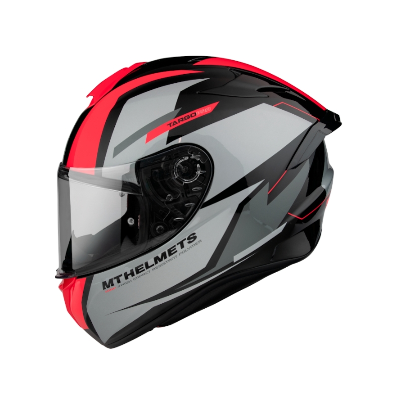 MT FF106 Pro Targo Pro Sound zárt bukósisak fekete-szürke-fluo piros kiárusítás