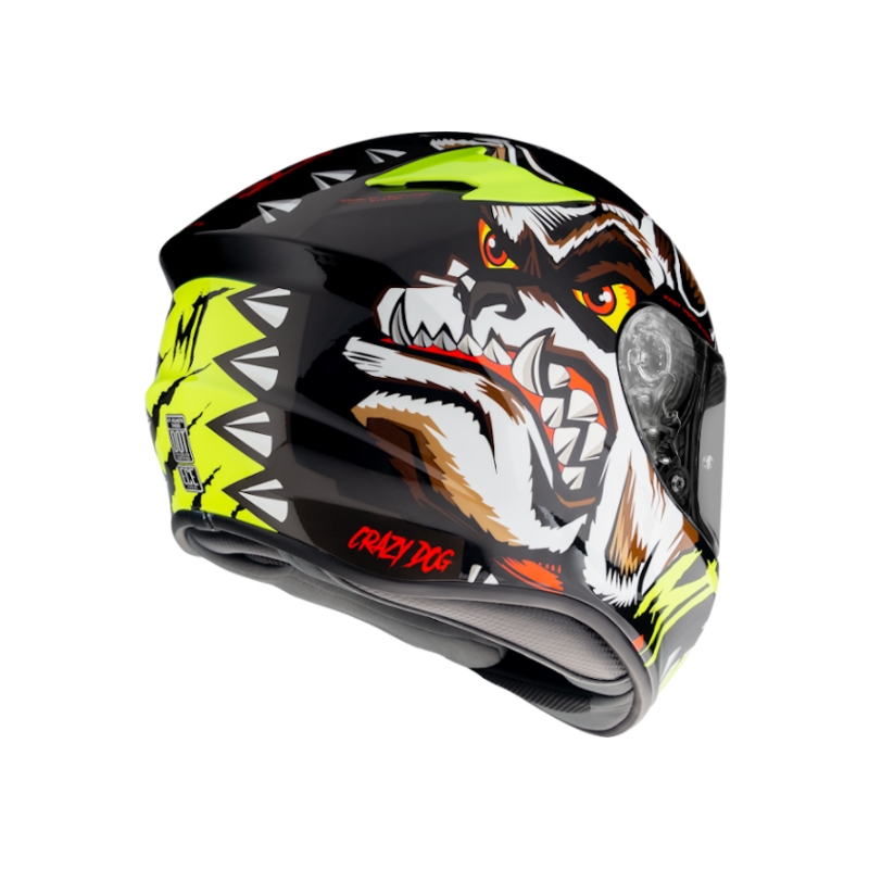 Integrált motoros sisak MT Targo Crazy Dog fekete