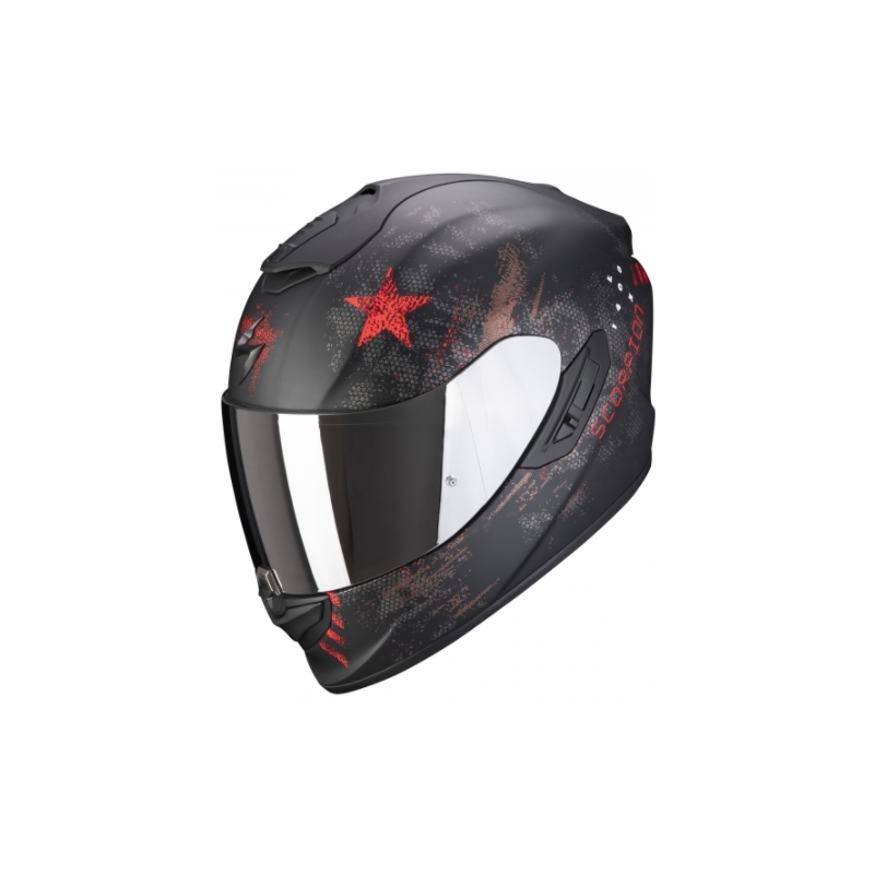 Beépített motoros sisak Scorpion Exo-1400 Air Asio fekete-piros