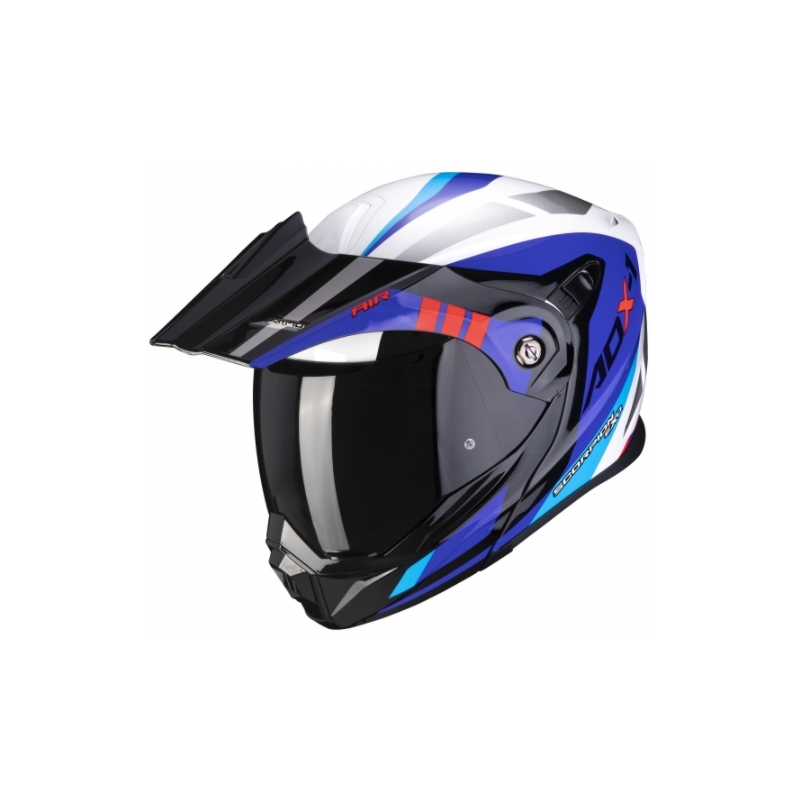 Összecsukható enduro sisak Scorpion ADX-1 Lontano kék-fehér