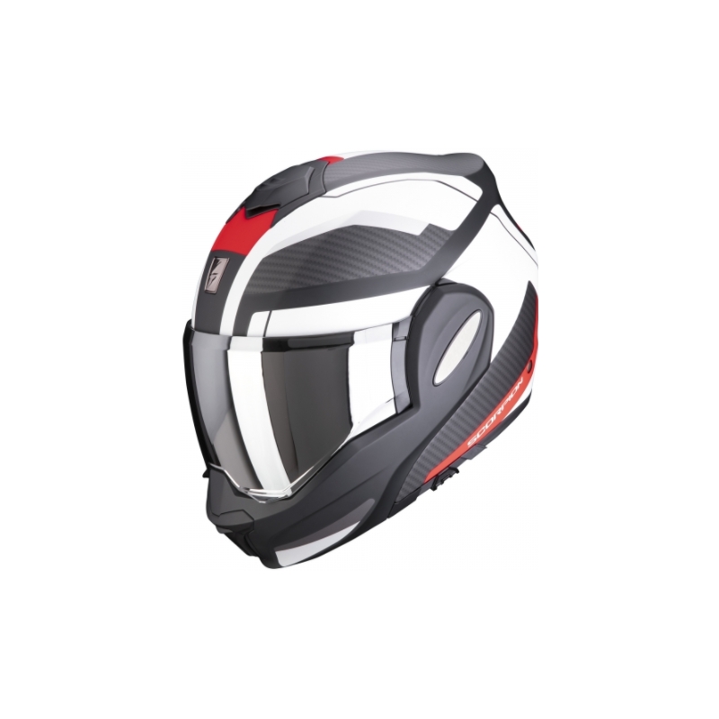 Flip sisak Scorpion EXO-TECH Trap fekete-fehér-piros