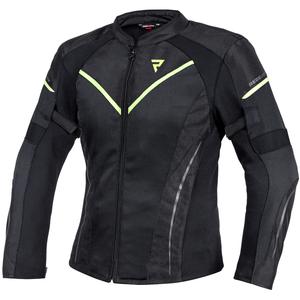 Női kabát motorkerékpárhoz Rebelhorn Flux fekete-fluo sárga
