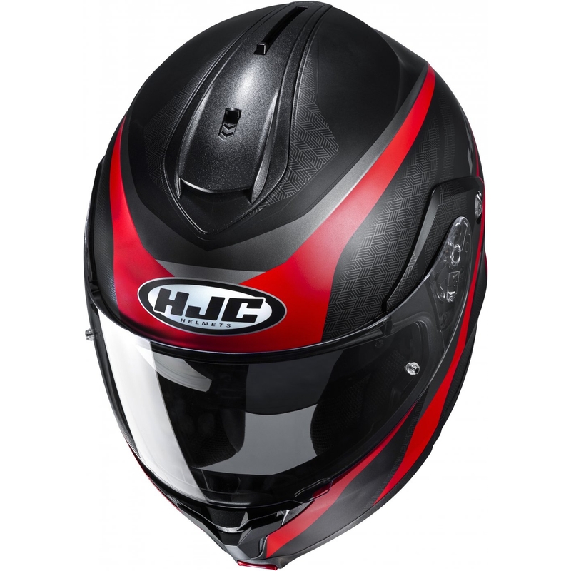 Felnyitható motoros sisak HJC C91 Taly MC1SF fekete-szürke-piros