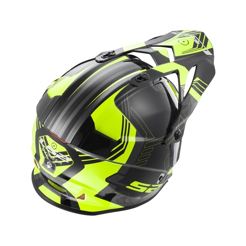 Enduro sisak LS2 MX436 Pioneer Trigger fekete-sárga-titán