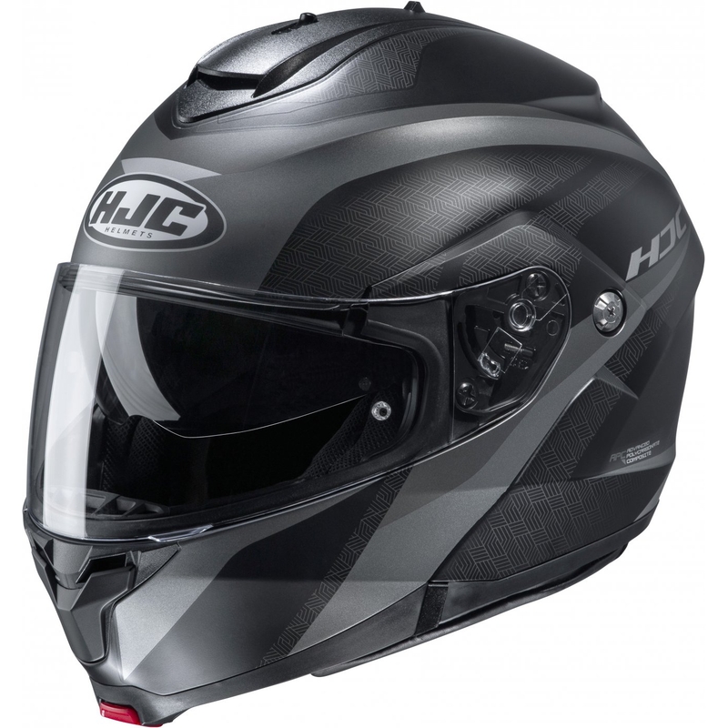 Billenő motoros sisak HJC C91 Taly MC5SF fekete-szürke