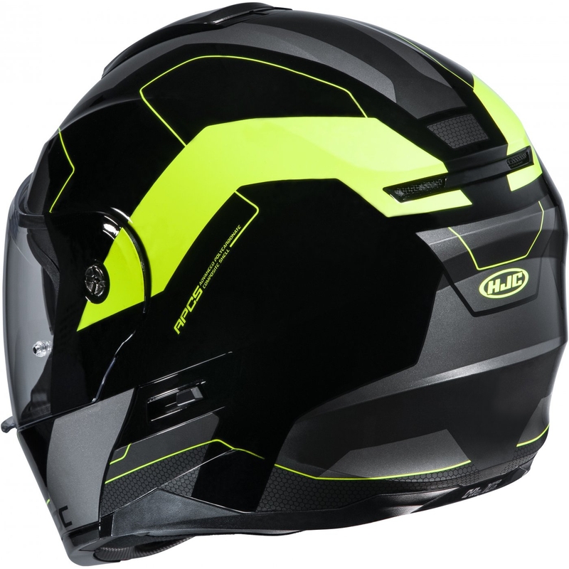 Billenő motoros sisak HJC C80 Rox MC4H fekete-szürke-fluo sárga