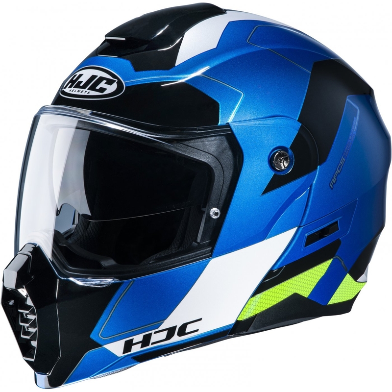 Billenő motoros sisak HJC C80 Rox MC24 kék-fehér-fekete