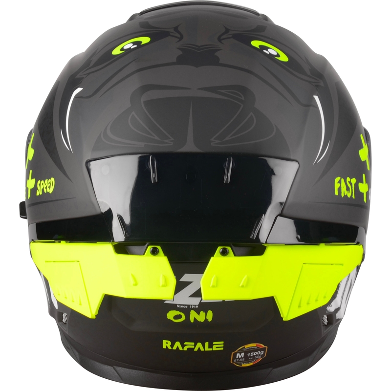 Integrált motoros sisak Lazer Rafale SR Ride Oni szürke-fehér-fluo sárga kiárusítás