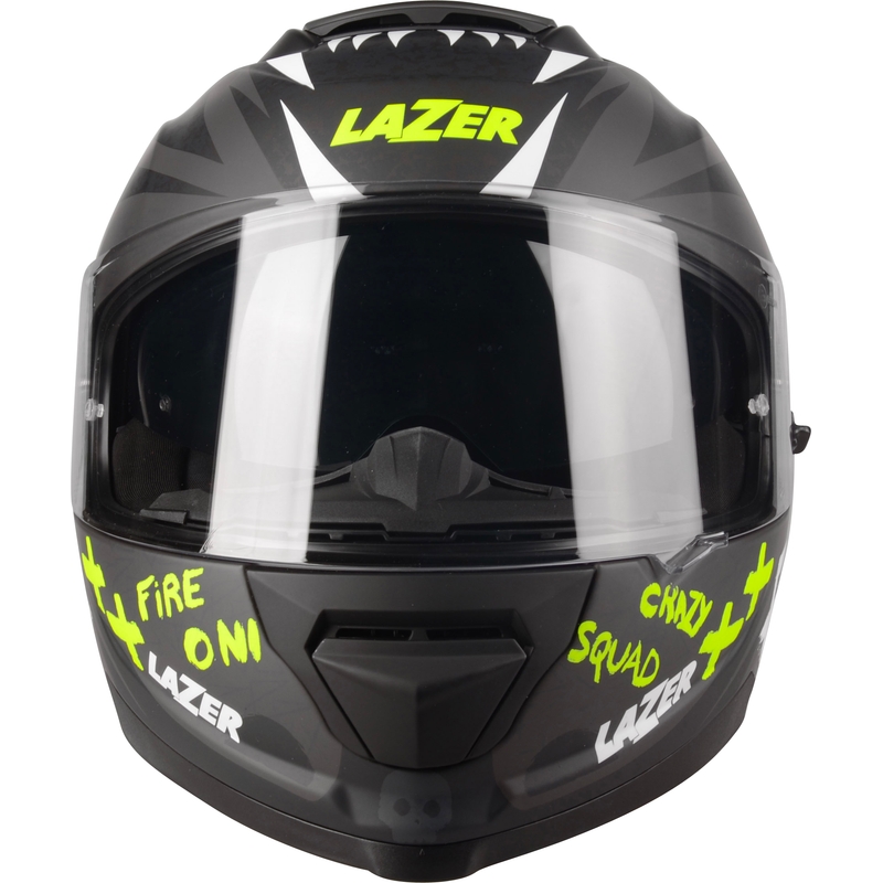 Integrált motoros sisak Lazer Rafale SR Ride Oni szürke-fehér-fluo sárga kiárusítás