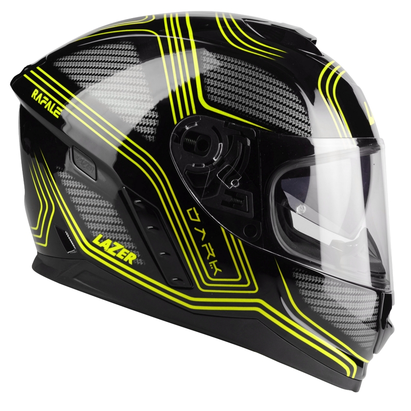Integrált motoros sisak Lazer Rafale EVO Darkside fekete-szürke-fluo sárga kiárusítás