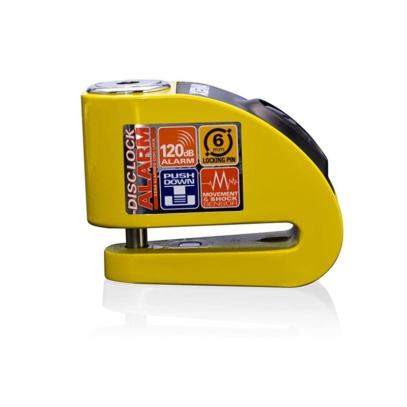 Tárcsafék zár XENA XZZ6L sárga