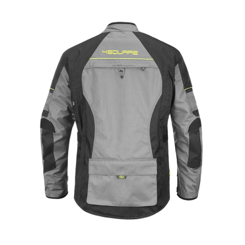Motoros kabát 4SQUARE Discovery szürke-fluo sárga
