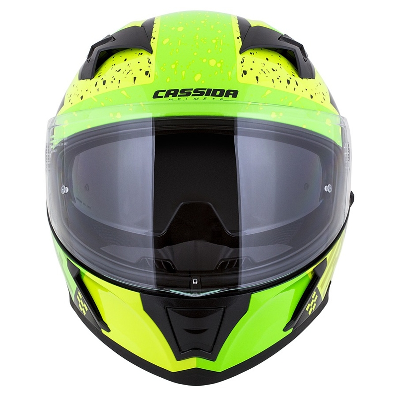 Integrált sisak motorkerékpárhoz Cassida Integral 3.0 DRFT zöld-gyöngysárga