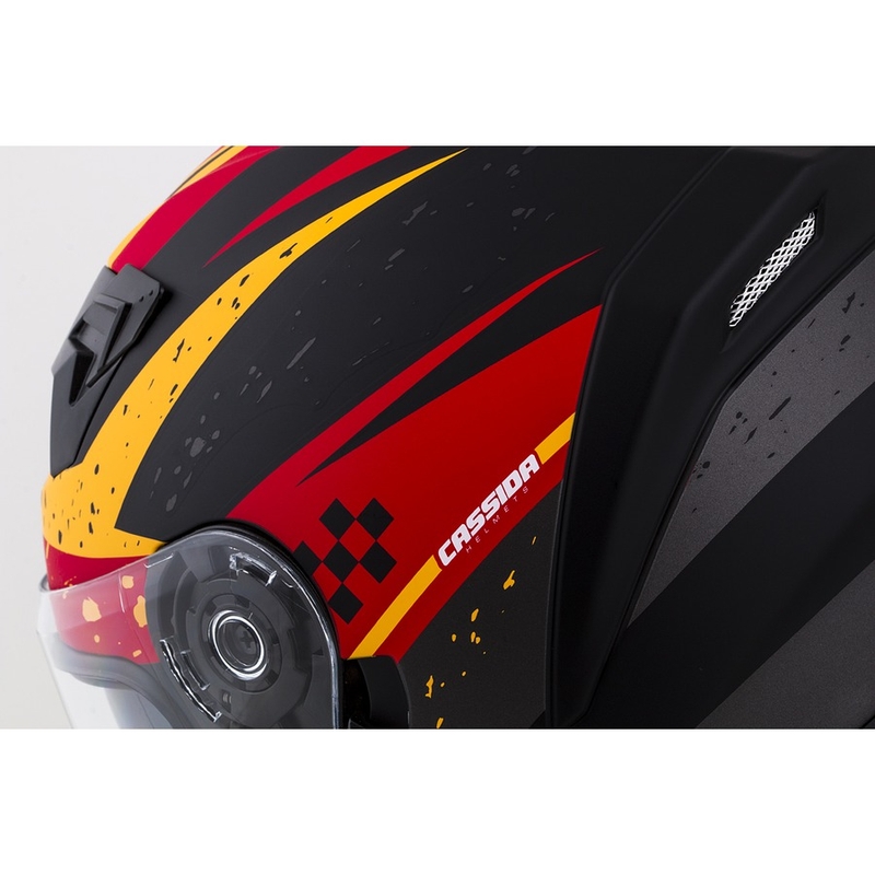 Integrált motoros sisak Cassida Integral 3.0 DRFT narancssárga-fluo piros