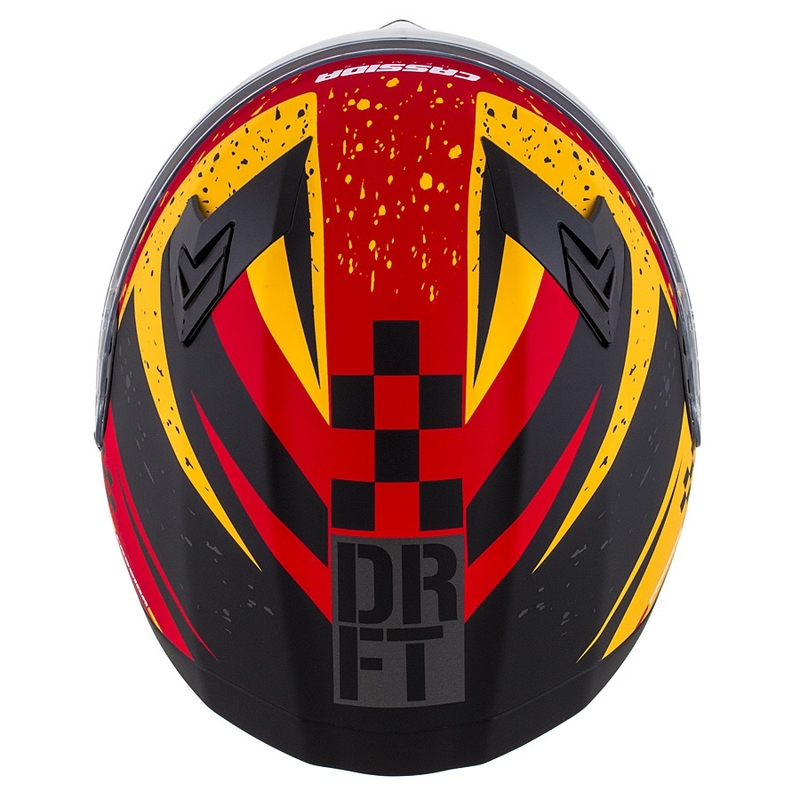 Integrált motoros sisak Cassida Integral 3.0 DRFT narancssárga-fluo piros
