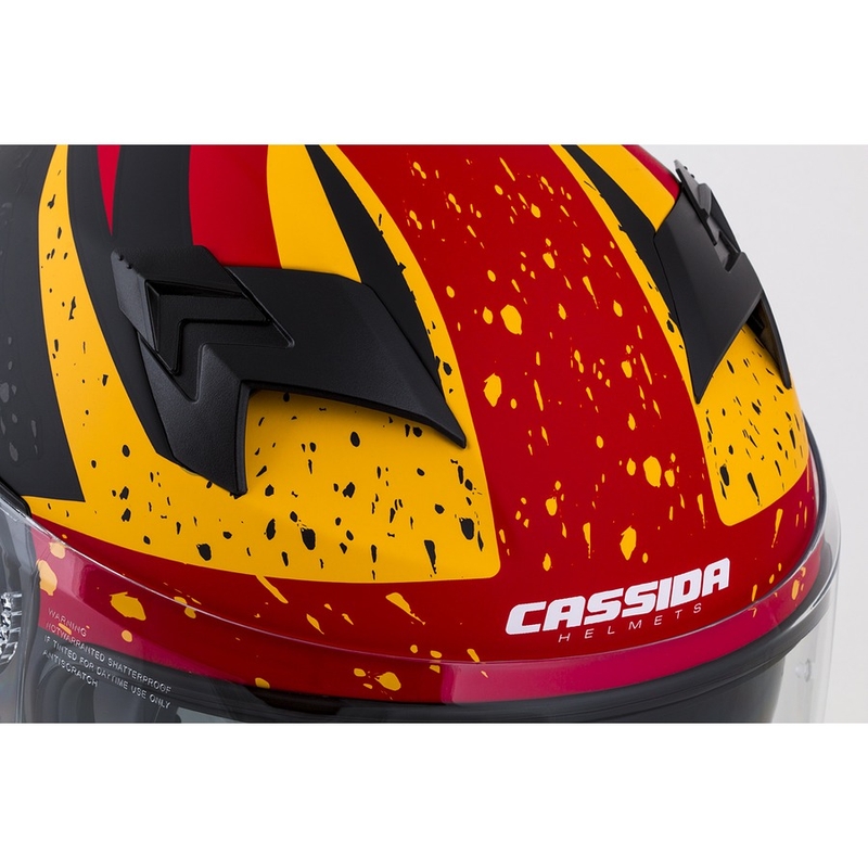 Integrált motoros sisak Cassida Integral 3.0 DRFT narancssárga-fluo piros