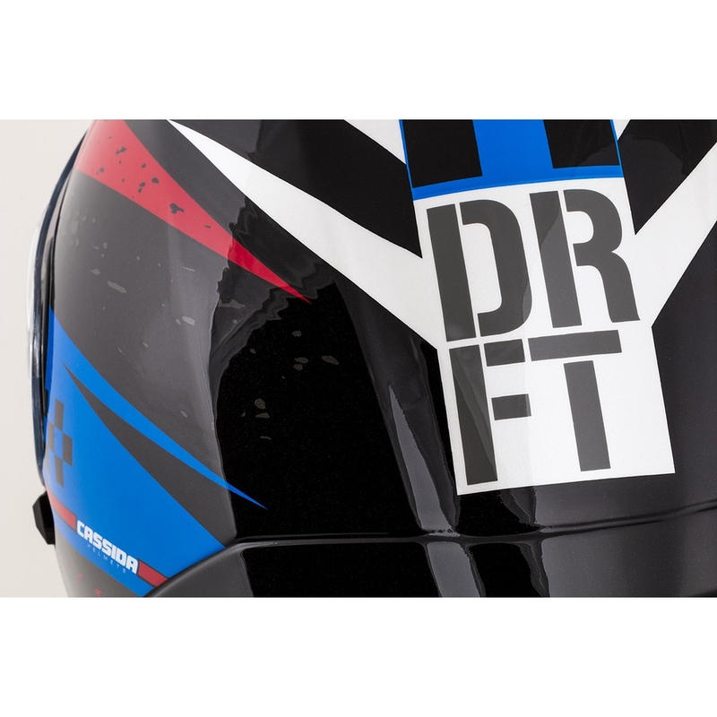 Integrált motoros sisak Cassida Integral 3.0 DRFT piros-gyöngykék