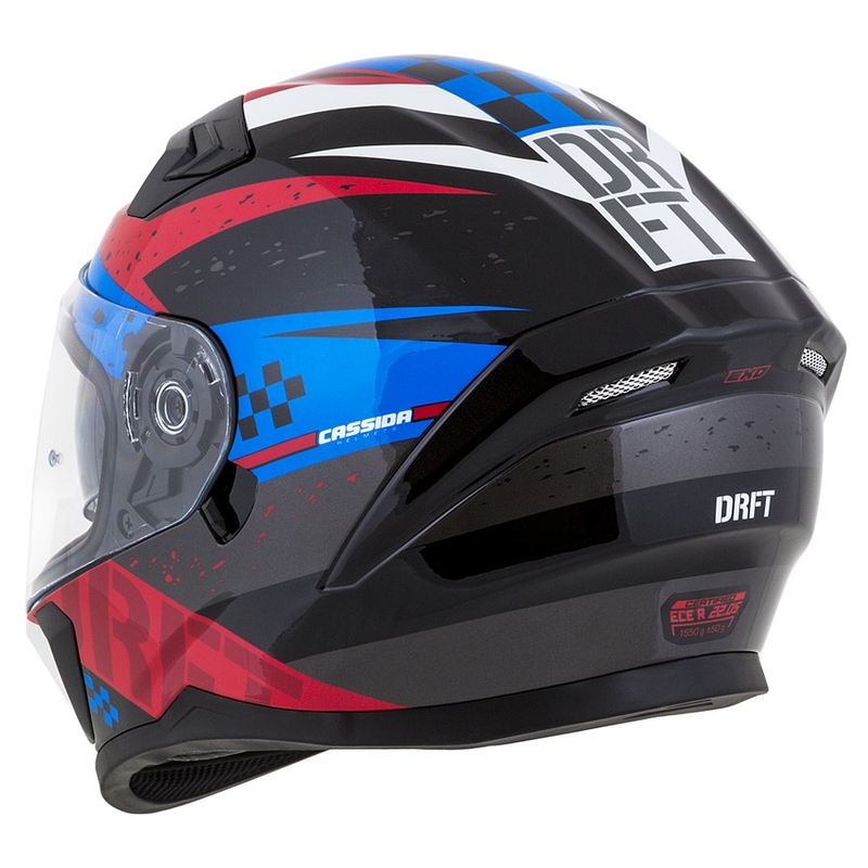 Integrált motoros sisak Cassida Integral 3.0 DRFT piros-gyöngykék