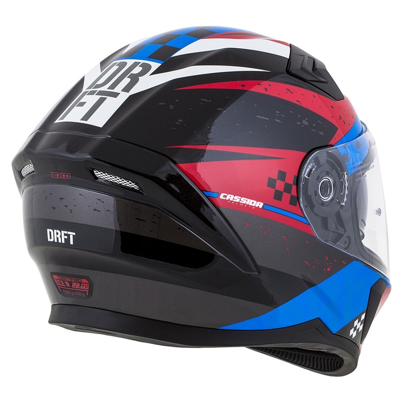 Integrált motoros sisak Cassida Integral 3.0 DRFT piros-gyöngykék