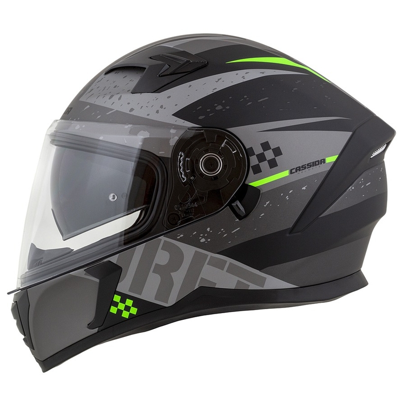 Integrált motoros sisak Cassida Integral 3.0 DRFT Matt Szürke-Fekete-Zöld