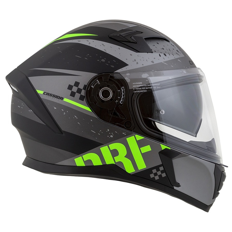 Integrált motoros sisak Cassida Integral 3.0 DRFT Matt Szürke-Fekete-Zöld