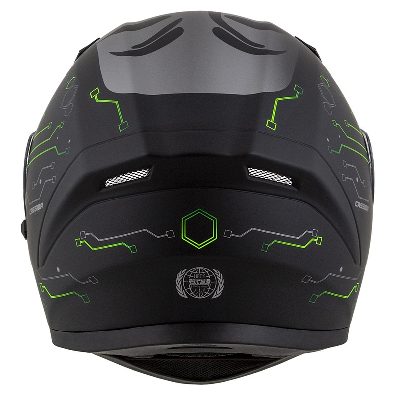 Integrált motoros sisak Cassida 3.0 Hack zöld-fekete matt