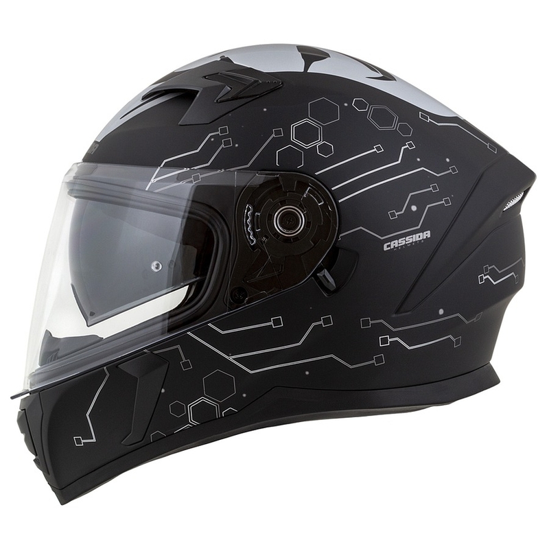 Integrált motoros sisak Cassida 3.0 Hack Vision Szürke-Ezüst-Fekete Matte kiárusítás