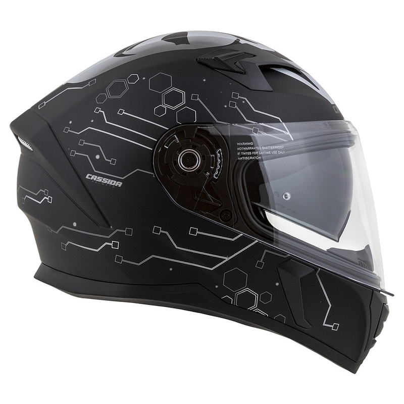 Integrált motoros sisak Cassida 3.0 Hack Vision Szürke-Ezüst-Fekete Matte kiárusítás