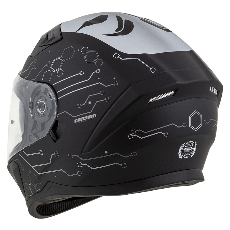 Integrált motoros sisak Cassida 3.0 Hack Vision Szürke-Ezüst-Fekete Matte kiárusítás