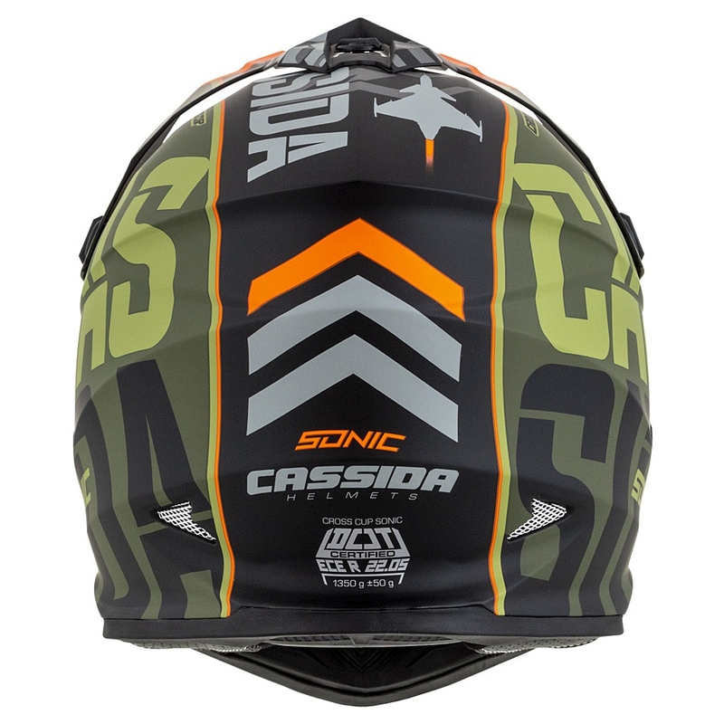 Cassida Cross Cup Sonic Motocross sisak narancszöld Matt