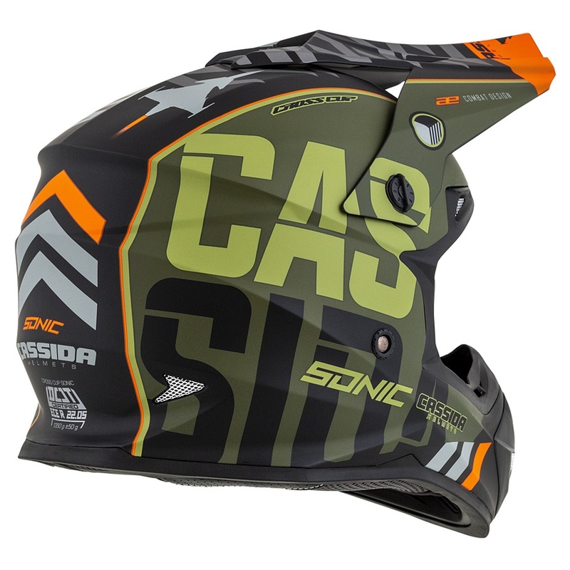 Cassida Cross Cup Sonic Motocross sisak narancszöld Matt