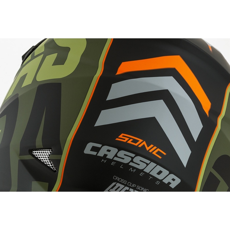 Cassida Cross Cup Sonic Motocross sisak narancszöld Matt