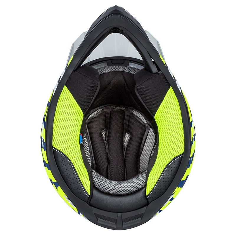 Cassida Cross Cup Sonic Fluo Motocross sisak sárga-kék Matt