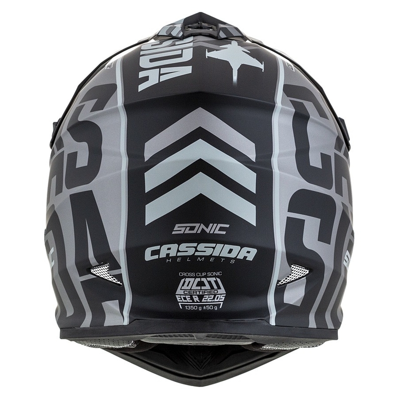 Cassida Cross Cup Sonic Motocross sisak fekete-szürke Matt kiárusítás