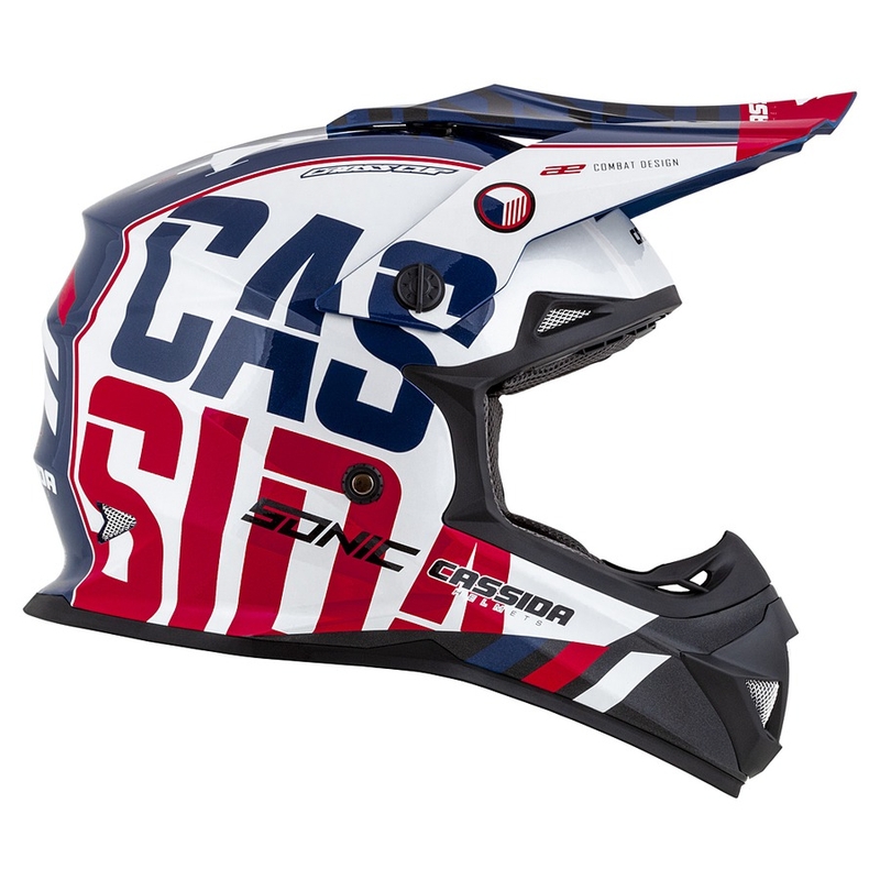 Cassida Cross Cup Sonic Motocross sisak piros-kék-fehér