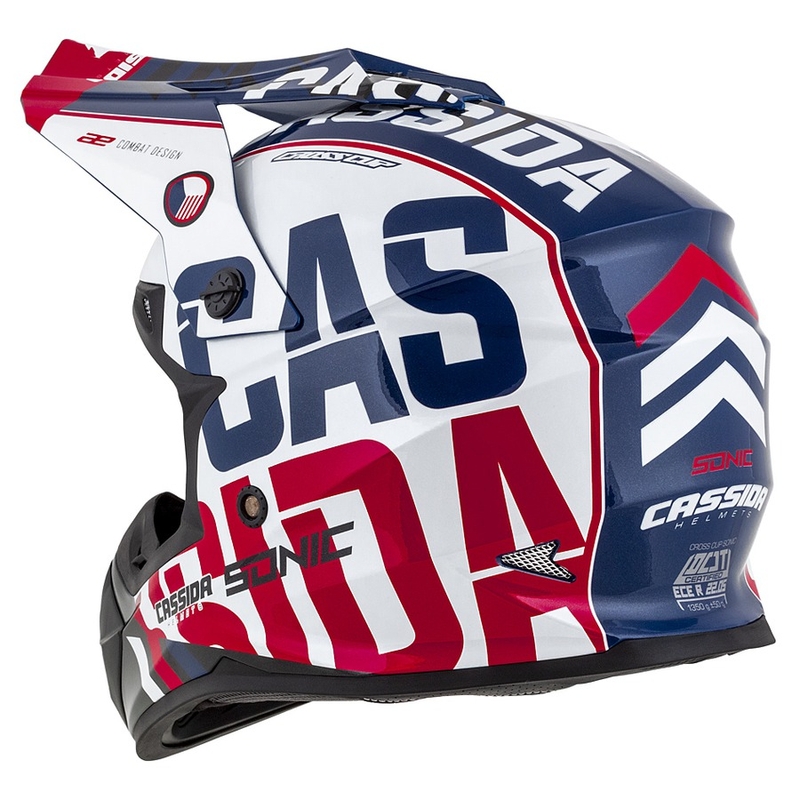 Cassida Cross Cup Sonic Motocross sisak piros-kék-fehér