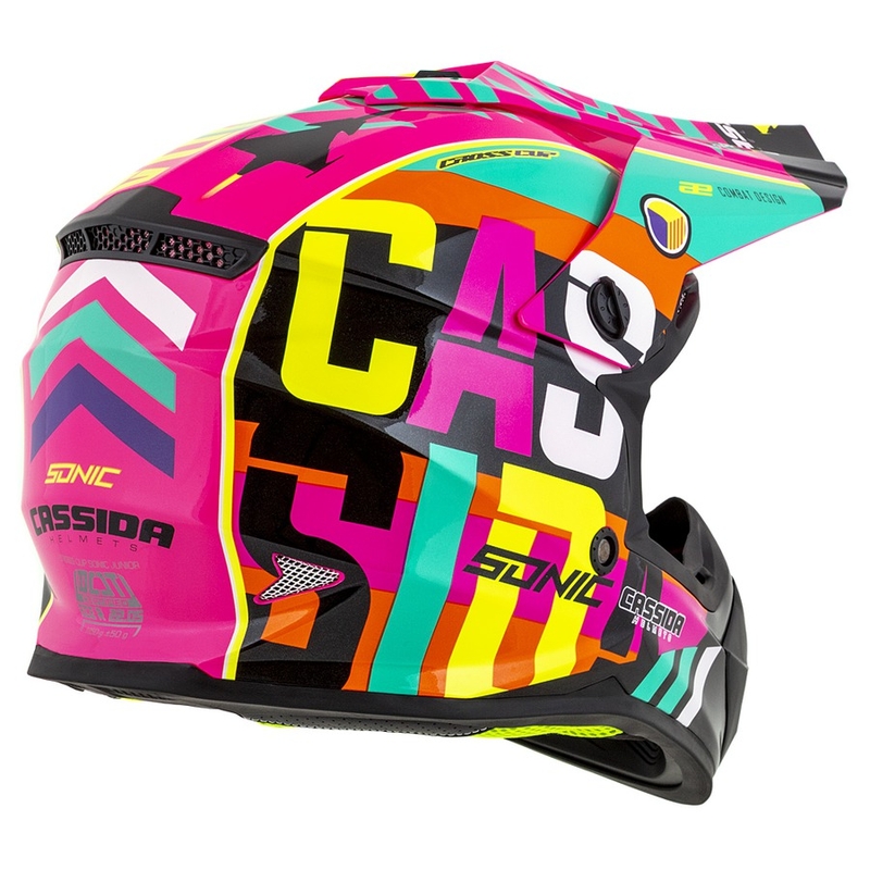 Cassida Cross Kupa Sonic Junior gyerek motocross sisak többszínű