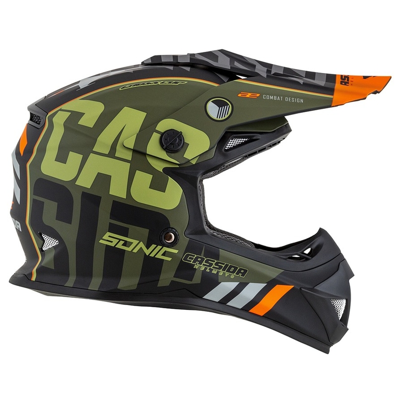 Gyerekek Motocross Sisak Cassida Cross Cup Sonic Junior narancszöld matt kiárusítás