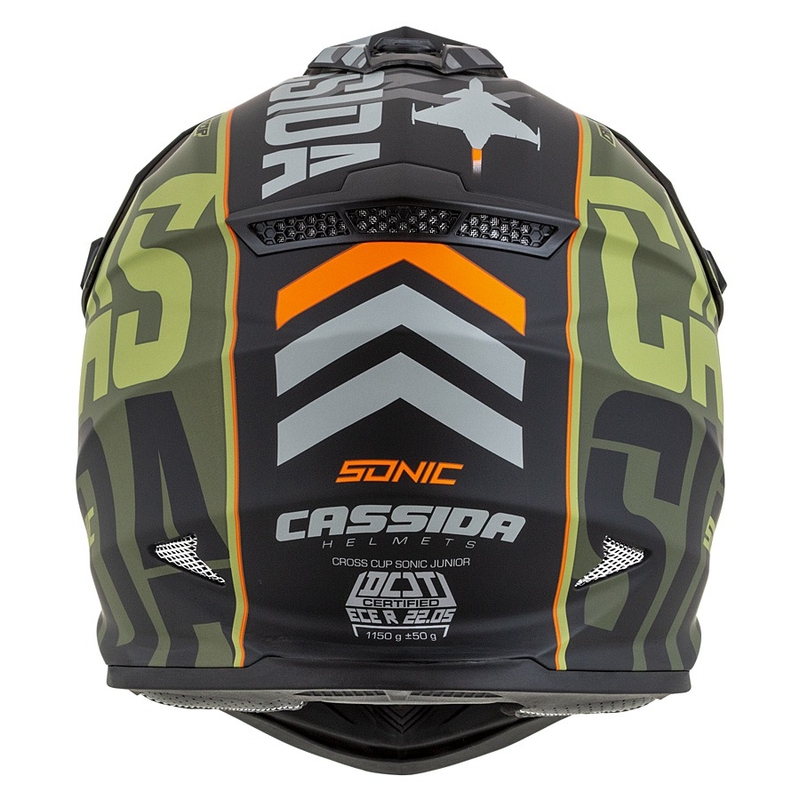 Gyerekek Motocross Sisak Cassida Cross Cup Sonic Junior narancszöld matt kiárusítás