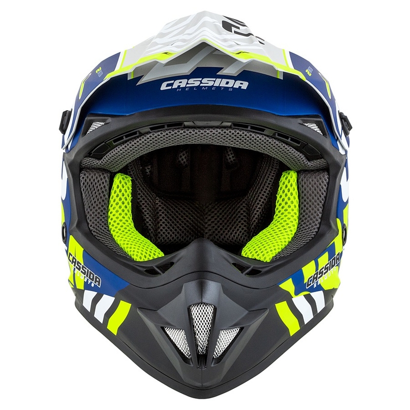 Gyerek Motocross Sisak Cassida Cross Cup Sonic Junior fluo sárga-kék matt kiárusítás