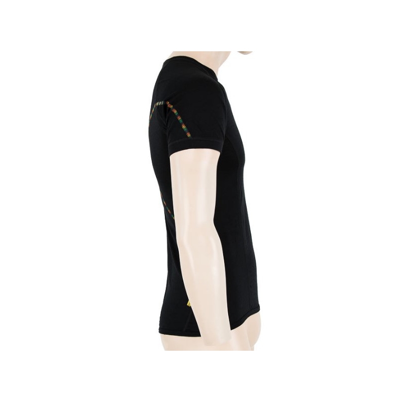 Férfi funkcionális pólóérzékelő Merino Air black - rövid ujjú kiárusítás