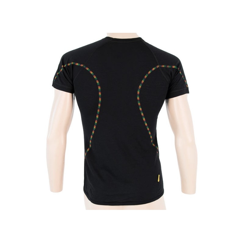Férfi funkcionális pólóérzékelő Merino Air black - rövid ujjú kiárusítás