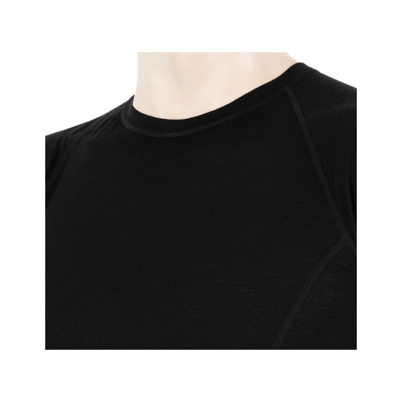 Férfi funkcionális pólóérzékelő Merino Air black - rövid ujjú kiárusítás