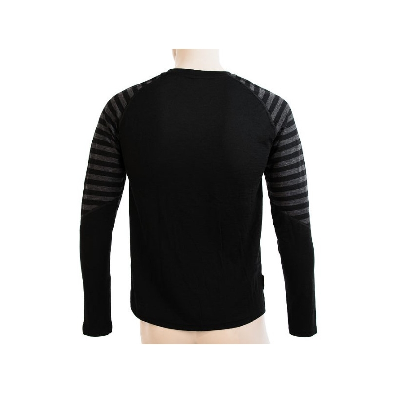 Férfi funkcionális póló Sensor Merino Active black-gray - hosszú ujjú kiárusítás