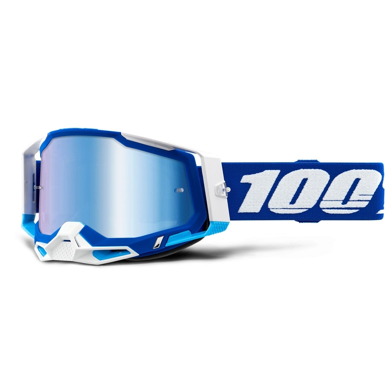 Motocross szemüveg 100% RACECRAFT 2 kék (kék tükör plexiüveg) kiárusítás