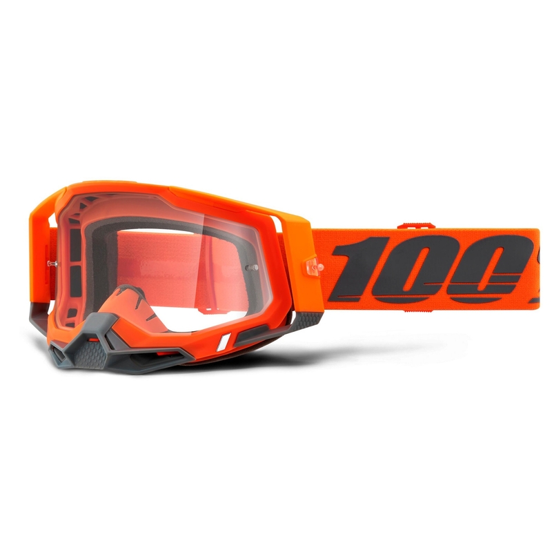 Motocross szemüveg 100% RACECRAFT 2 narancs (átlátszó szemellenző)